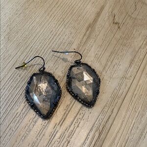 Kendra Scott Silver Faceted Drop Earrings